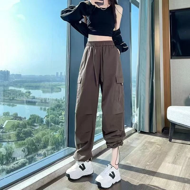 高腰直筒工装裤宽松休闲百搭