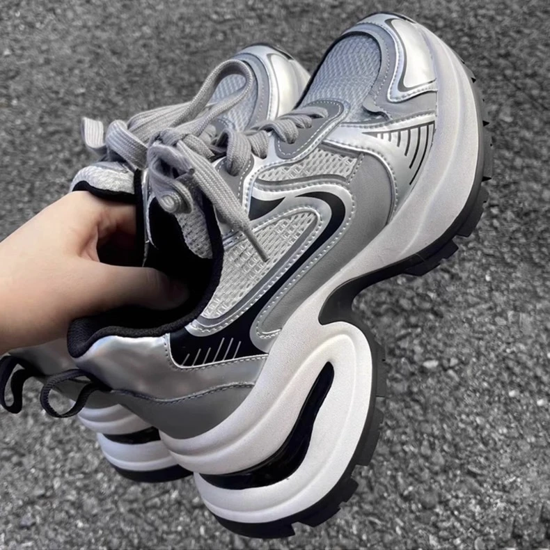 2024新款厚底网面休闲运动鞋子百搭潮流非图片款