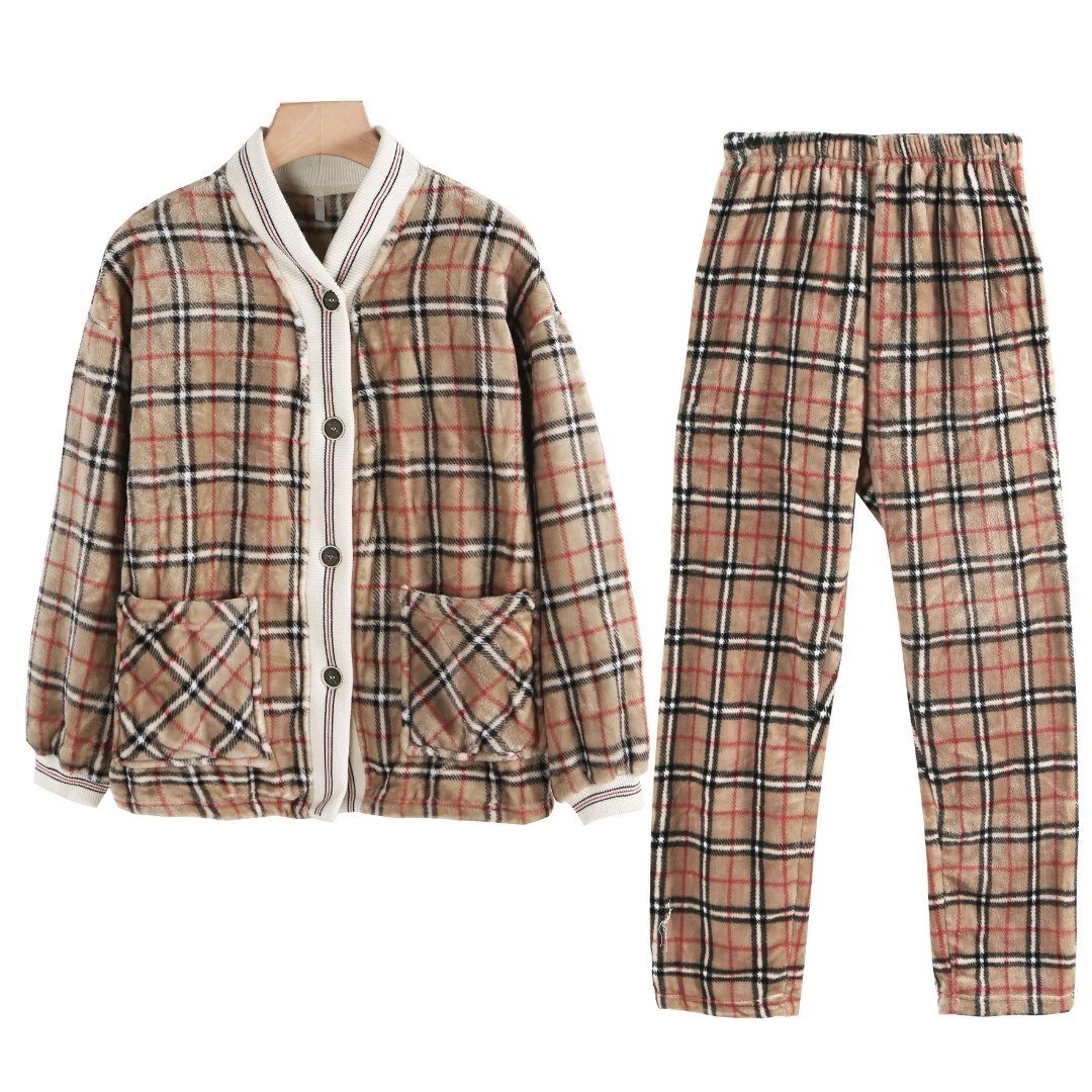 品牌订单！亲肤细腻！格纹家居服套装Z0589