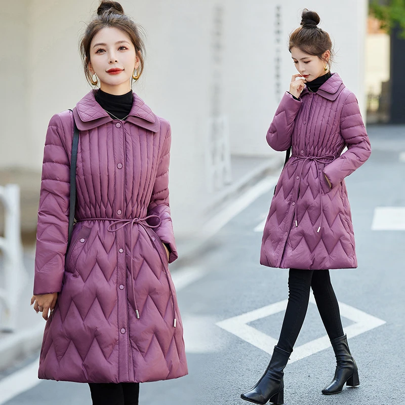 时尚洋气漂亮婆婆妈妈装40到50岁冬季棉服60中长款袄子棉衣外套