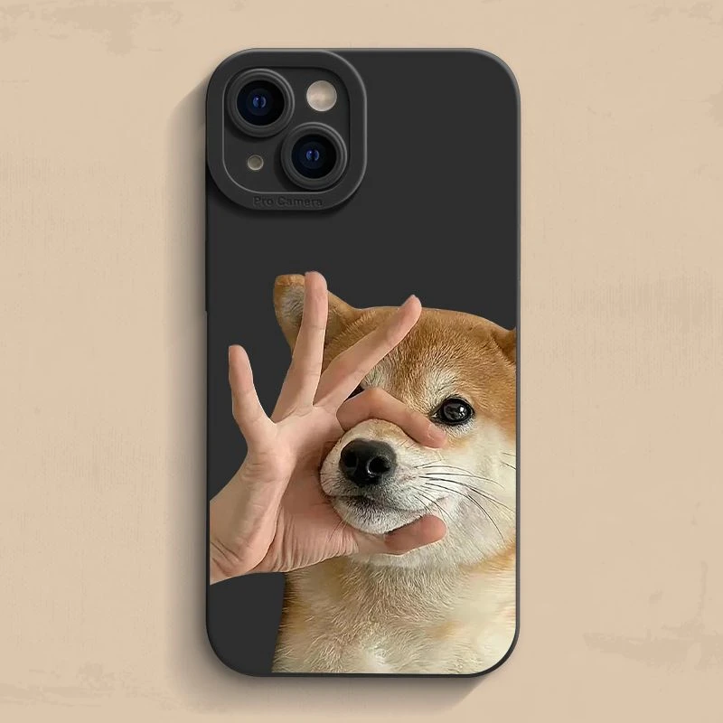 闭嘴柴犬iPhone14手机壳12苹果11硅胶xrxs软壳13promax全包78plus