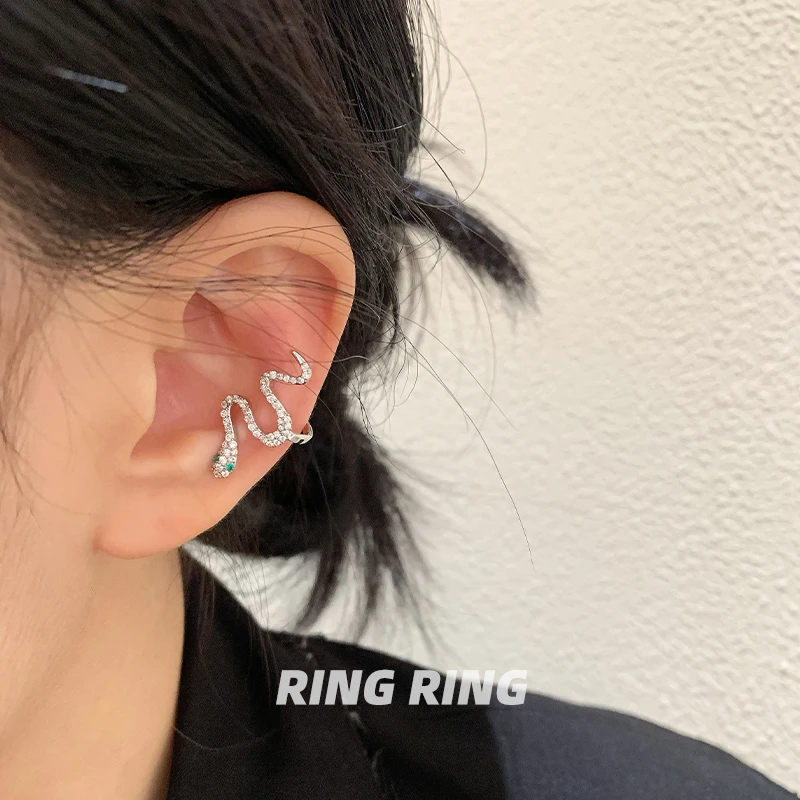 铜合金耳饰 灵蛇缠绕｜耳骨夹/RINGRING商店蛇年耳夹女无耳洞耳饰