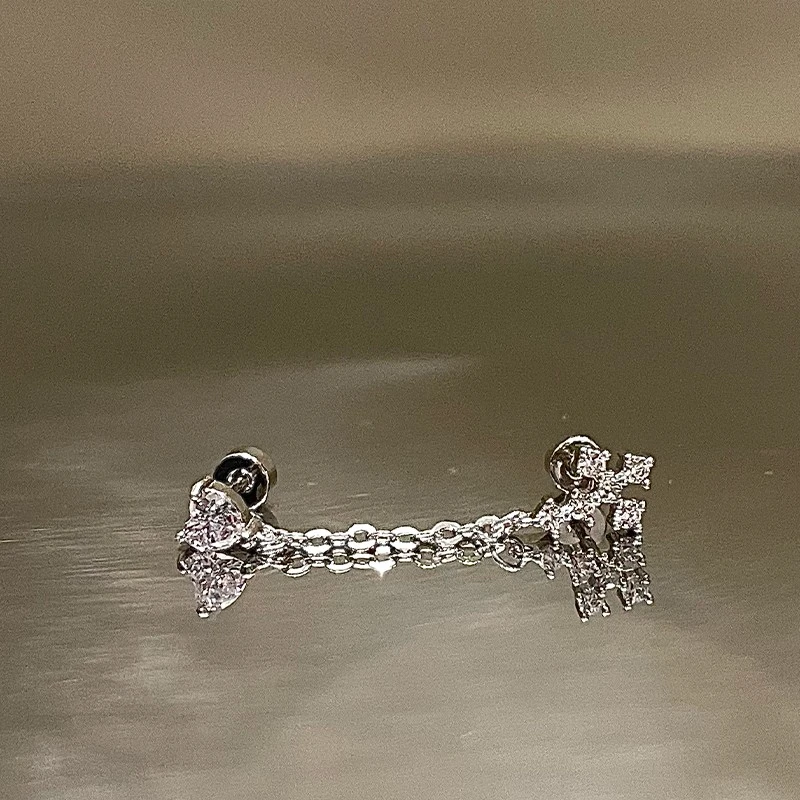 钛钢耳饰 爱意沉沦｜RINGRING商店耳骨钉钛钢双耳洞设计感耳蜗钉