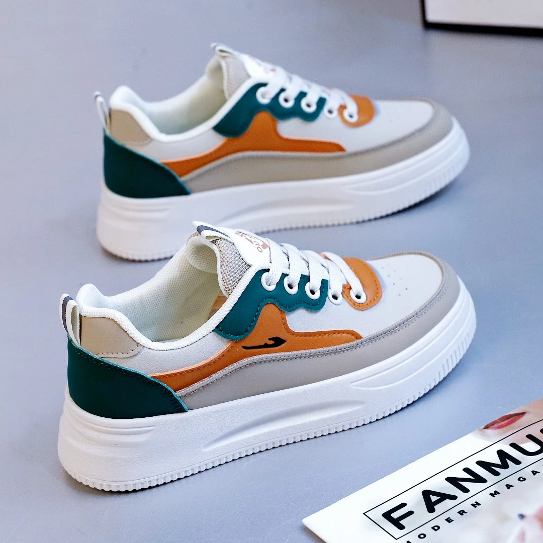 秋冬季回力休闲【厚底拼色板鞋】潮流百搭女鞋学生运动鞋低帮网红