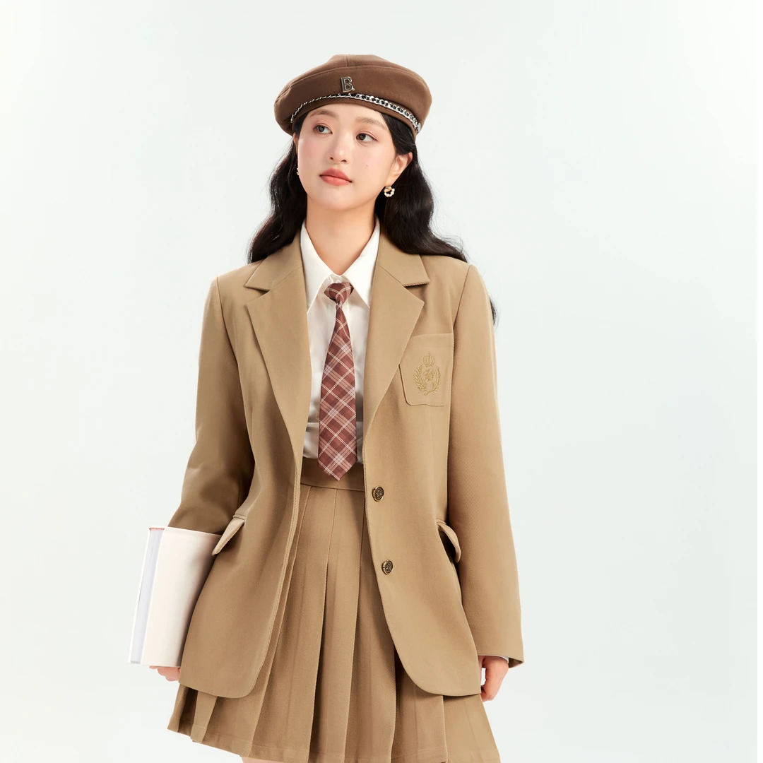 GW时尚大码女装气质西装外套短裙套装2023秋季新品微胖mm3D5415