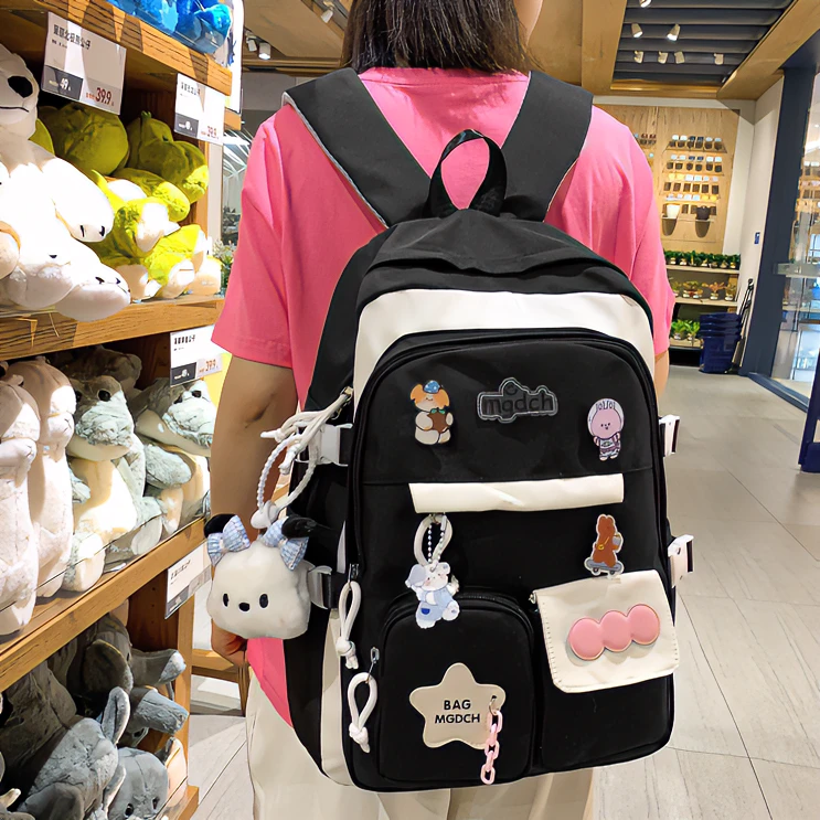 书包女生初中生多层高中学生小学生背包女孩高颜值3-6年级双肩包