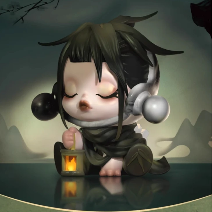 【拆盒】庭前墨梅系列盲盒手办