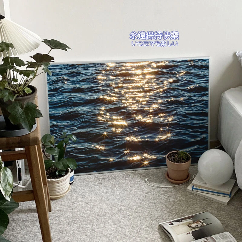 仟象映画 大海风景海浪ins卧室装饰画房间床头摆画客厅墙面壁挂画
