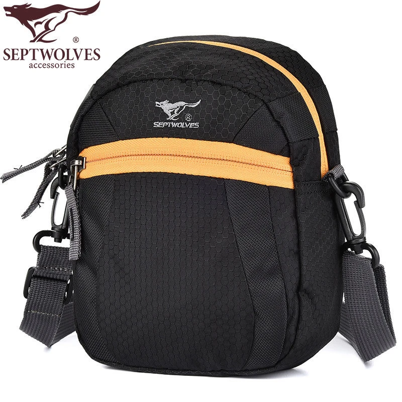 七匹狼单肩包男迷你小包斜挎男包腰包随身包女运动休闲背包手机包