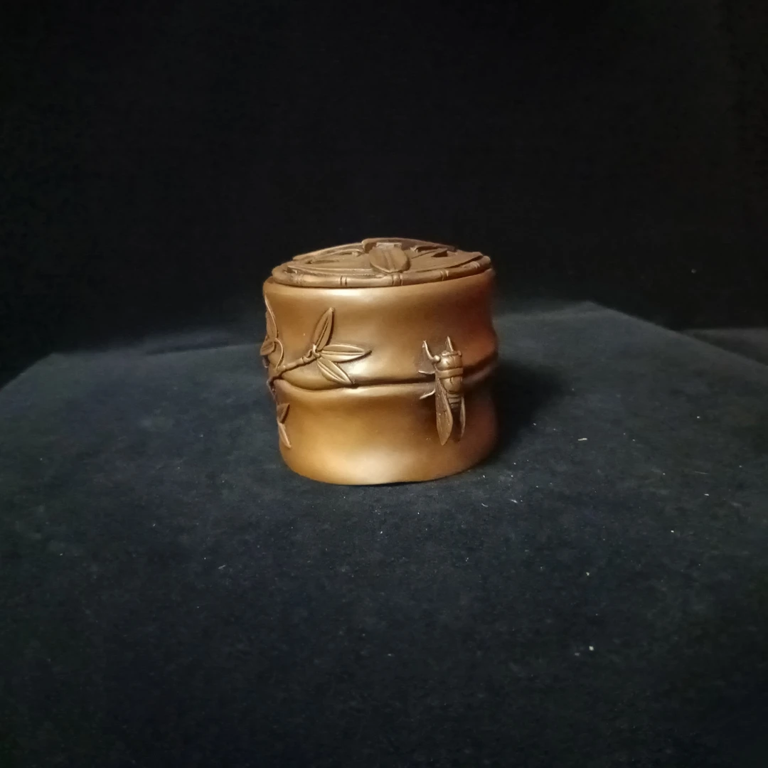 紫铜手工摆件知足罐熏香炉—现代文创产品