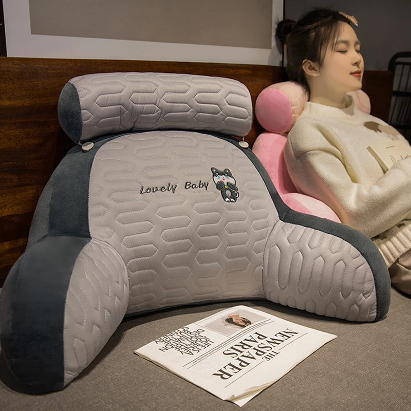 床头靠垫软包护腰枕大靠背床上沙发靠枕学生宿舍玩手机靠背垫凉感