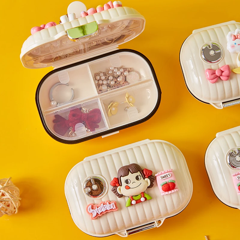 凯特妹密封药盒便携分装七天随身携带迷你小药品药物药丸收纳盒