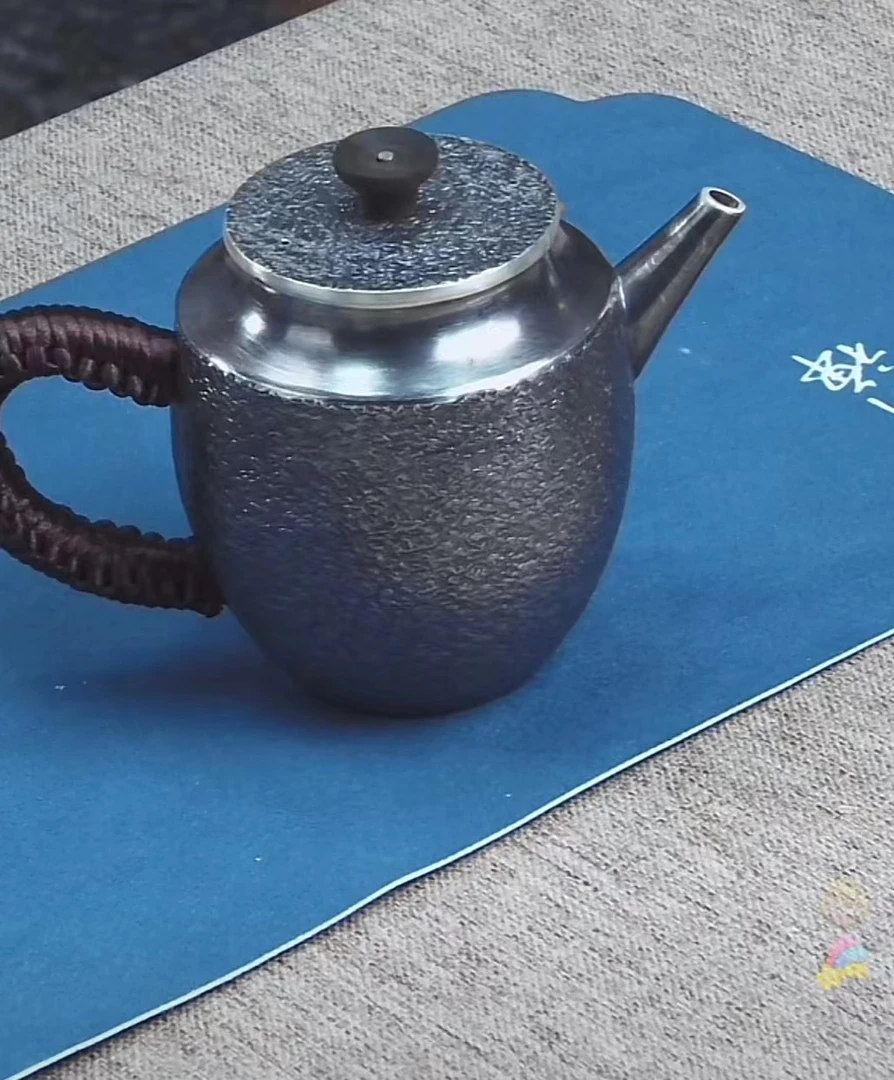 九乐 足银银制品 木摘泡茶壶226克 足银999