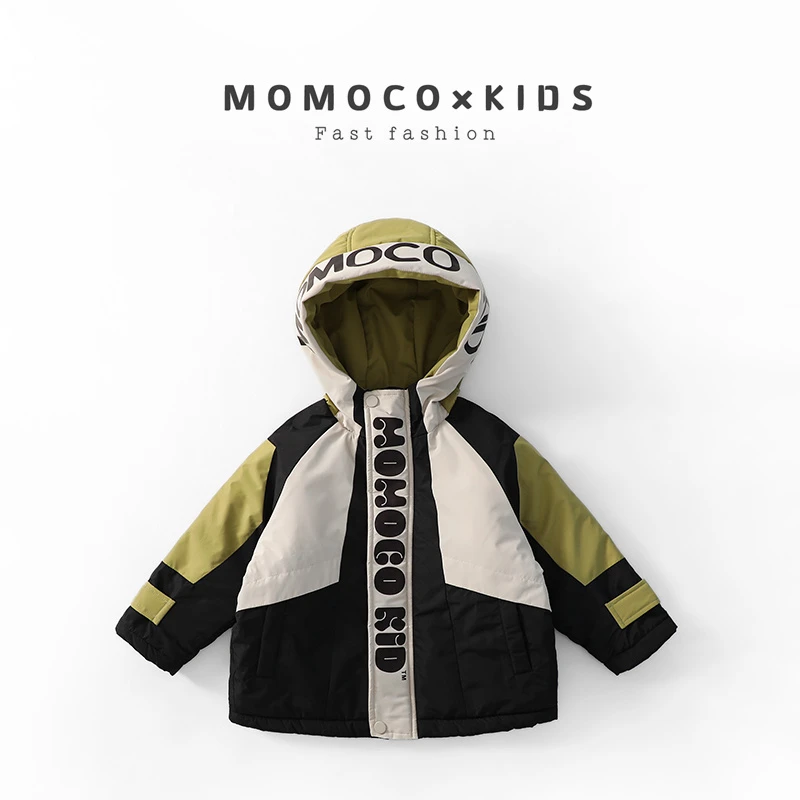 MOMOCO新款儿童户外秋冬季时尚拼接时尚休闲外套75430107002