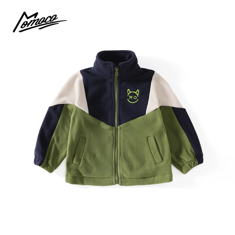 MOMOCO冬季新款男童拼接摇粒绒外套75430128003