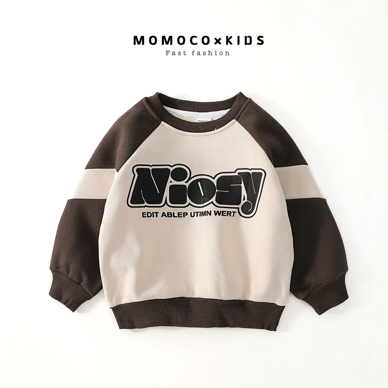 MOMOCO2023时尚卡通秋冬卫衣韩版字母加绒卫衣76430232202