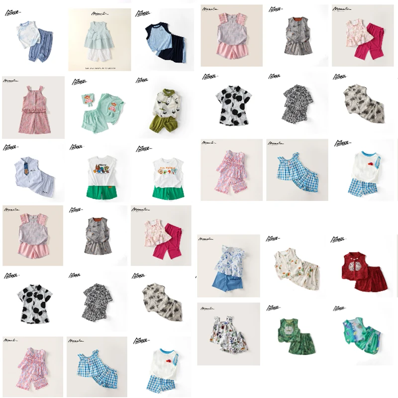 MOMOCO夏季男童女童套装合集A32