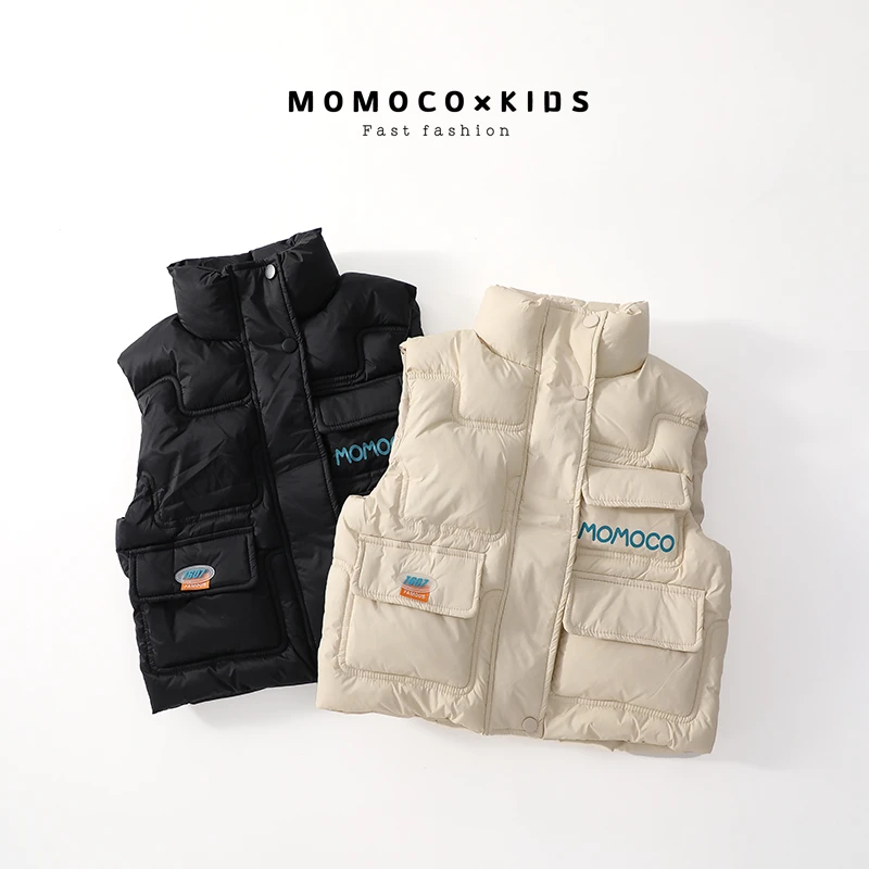 MOMOCO/2023年新款儿童中小童休闲百搭棉服马甲76430115201