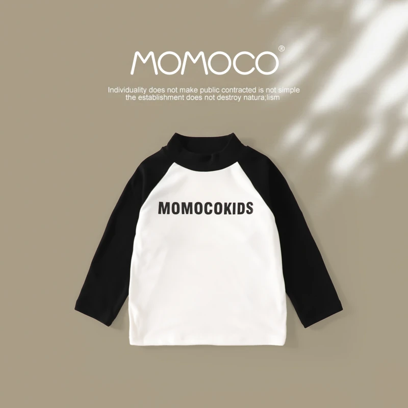 【断码清仓】MOMOCO冬季儿童时尚潮流加绒休闲打底衫75480239006