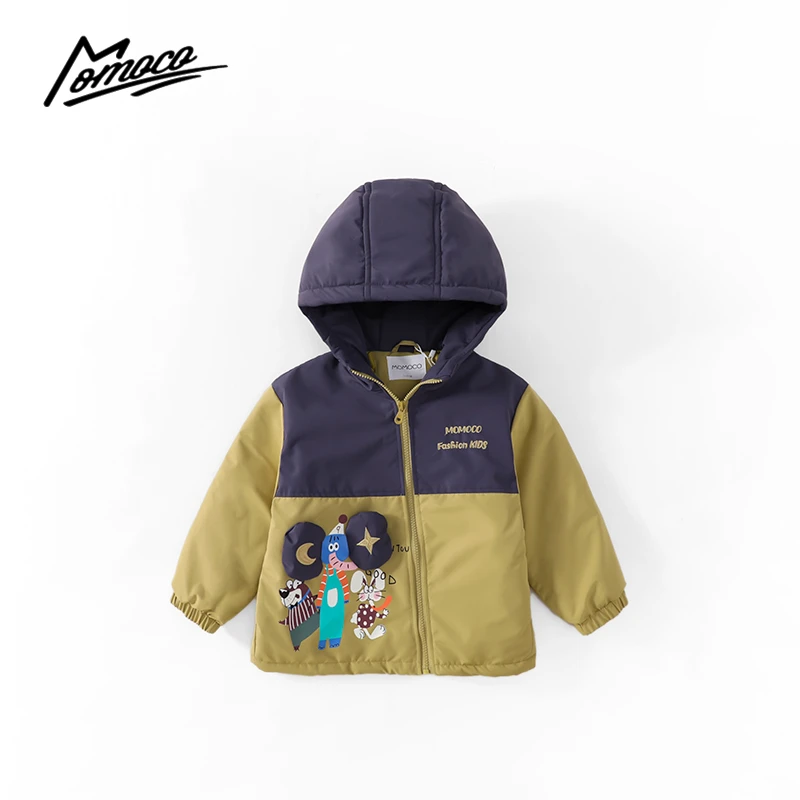 MOMOCO男童时尚卡通小象绗棉连帽外套75480125007