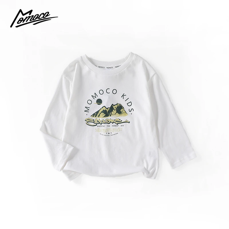 MOMOCO新款秋季男童时尚百搭简约休闲风景印花长袖75380235003