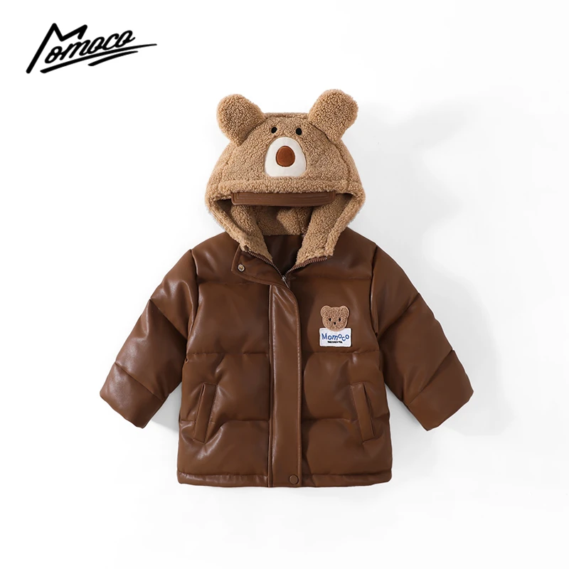 MOMOCO冬季新款男童可爱熊熊棉服时尚休闲外套75430101083