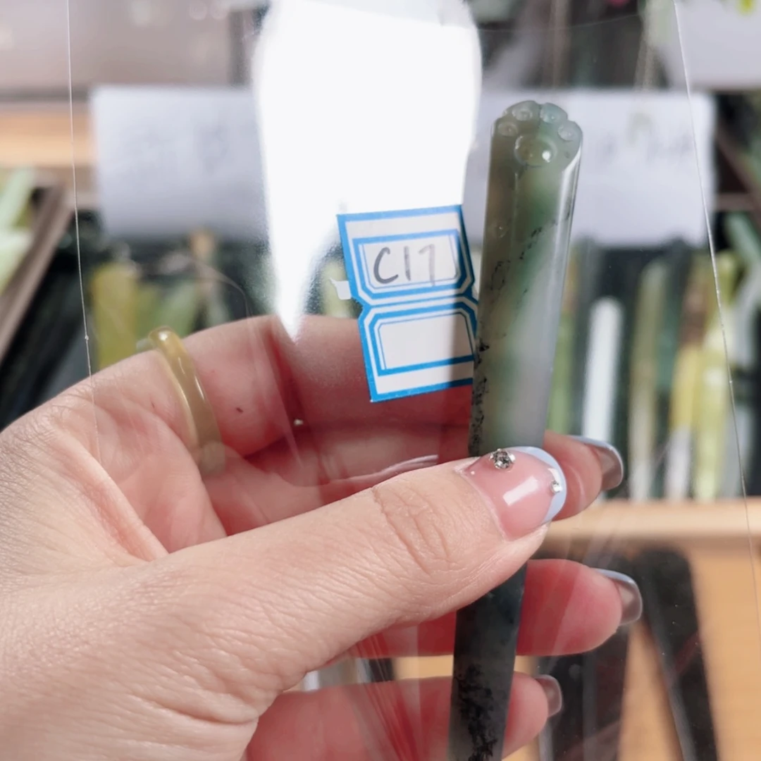 【闪购商品】蛇纹石玉发饰合金是****?