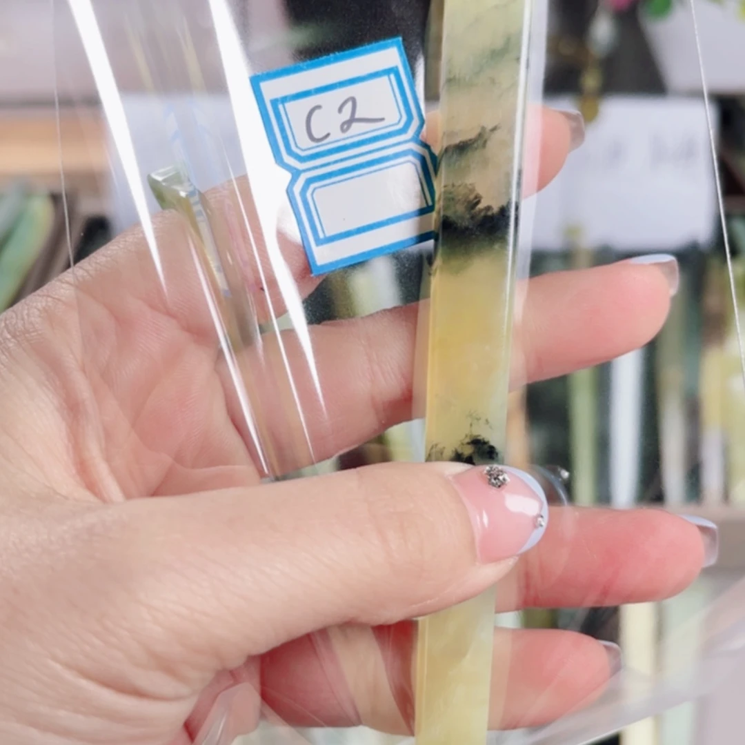 【闪购商品】蛇纹石玉发饰合金无****姐