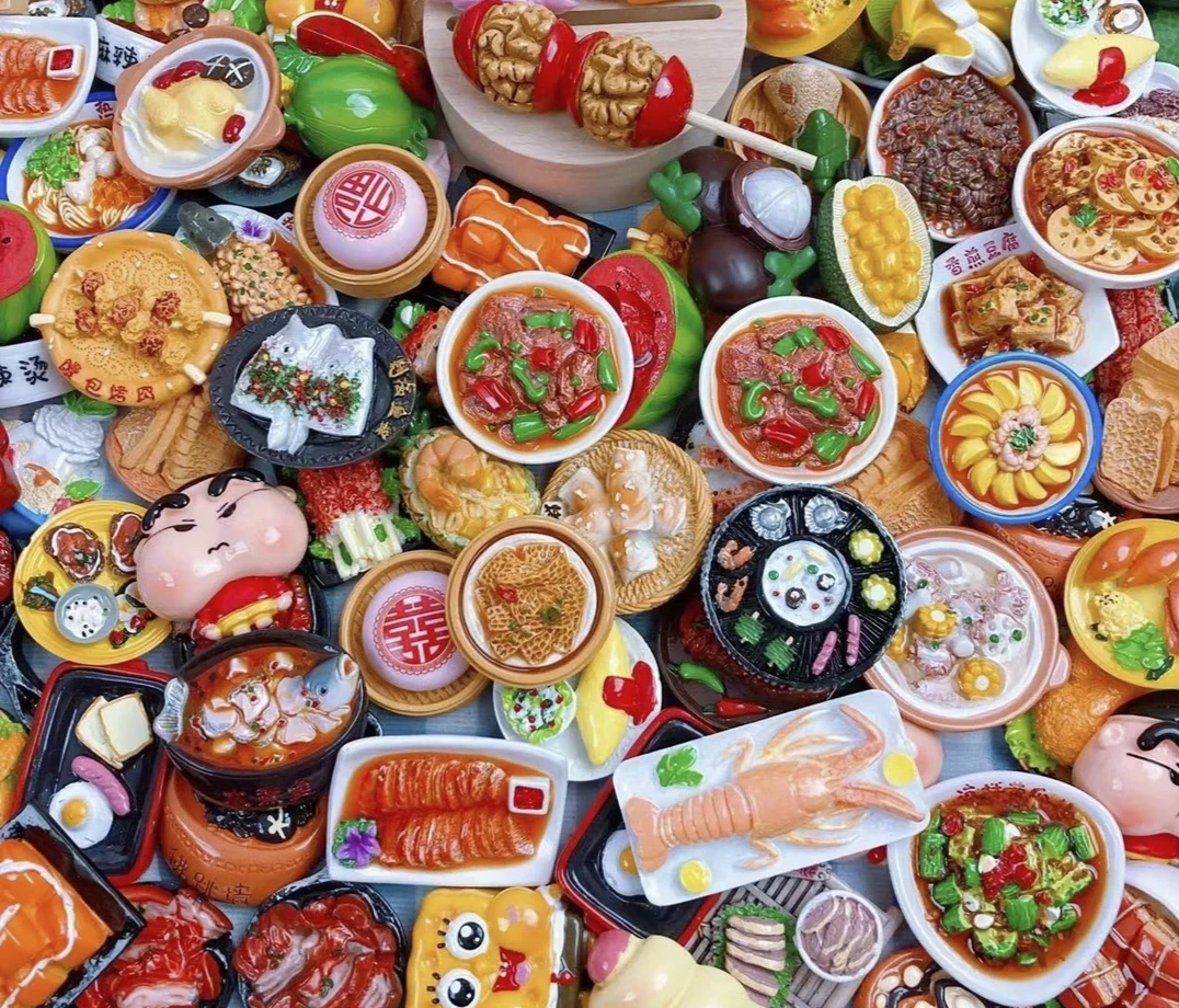 高品质冰箱贴盲袋树脂中国风彩色