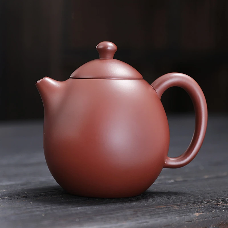 迎客-朱泥大红袍龙蛋壶200毫升（吴成志）B3