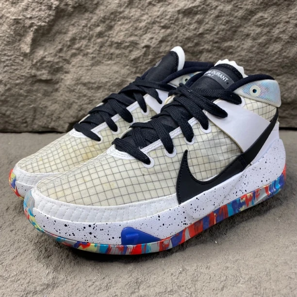 40码/市场价1199/Nike KD 13 杜兰特 主队黑白篮球鞋 二手无盒