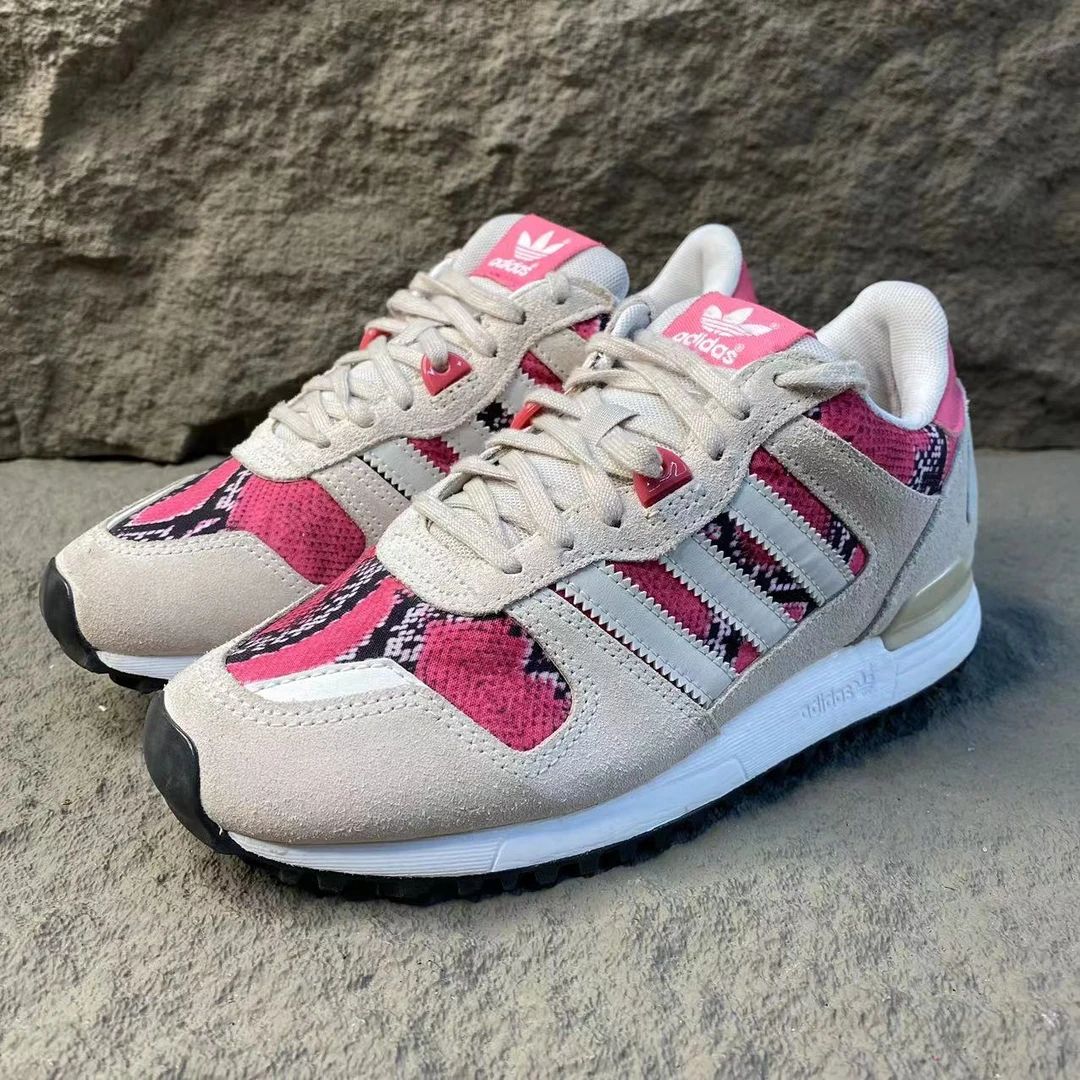 福利款 37码/市场价599/Adidas ZX 700 低帮灰粉 休闲鞋 二手无盒