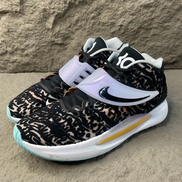 45码/市场价1499/Nike KD14黑白篮球鞋 二手无盒