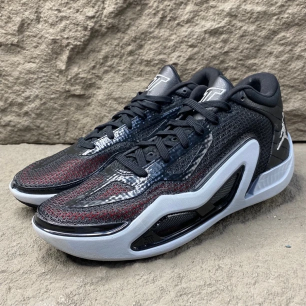 44.5码/市场价469/Nike Jordan 塔图姆1 黑红 篮球鞋 二手无盒