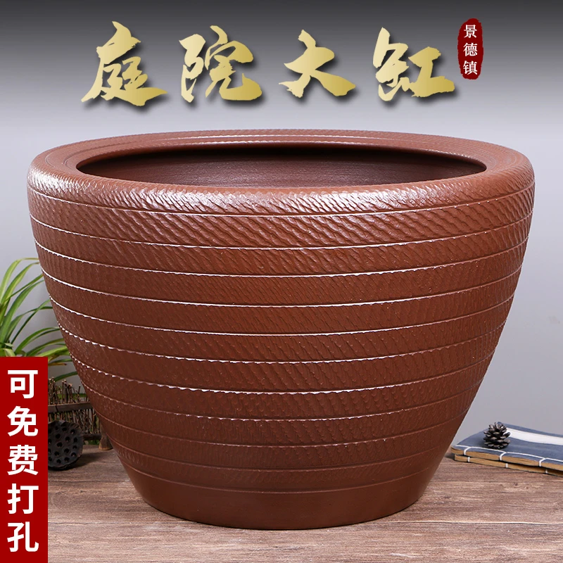 景德镇陶瓷摆件鱼缸流水器喷泉家用鱼缸大号客厅加湿招财