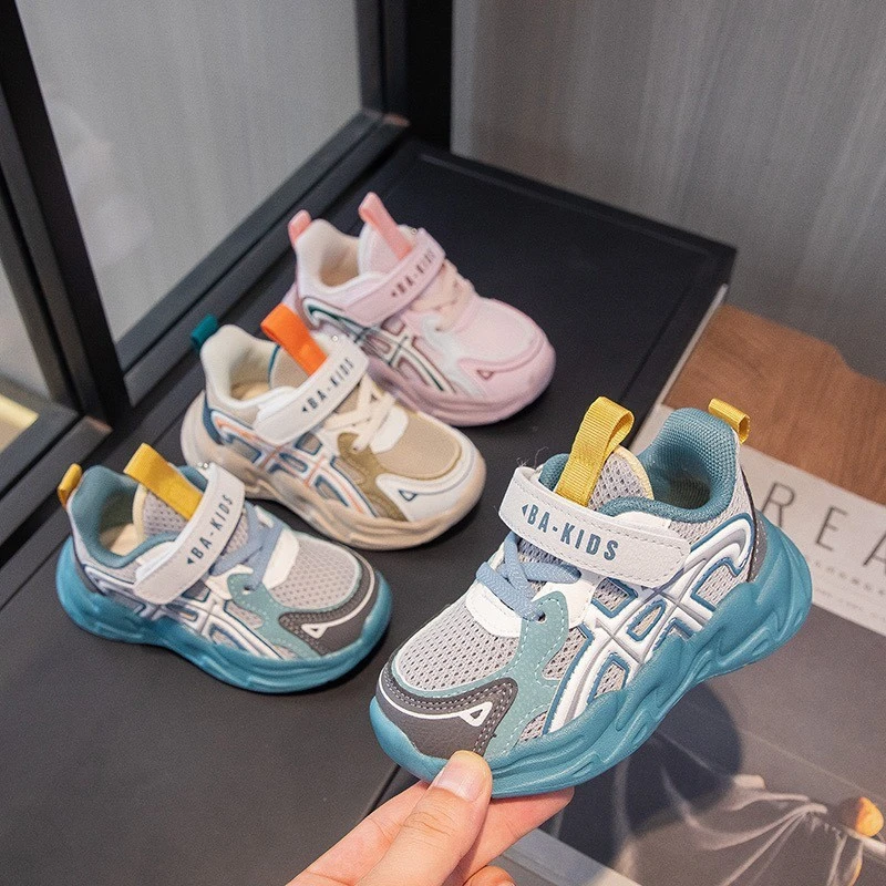 2655款儿童新款秋季旋转纽扣机能运动鞋男童女童软底鞋