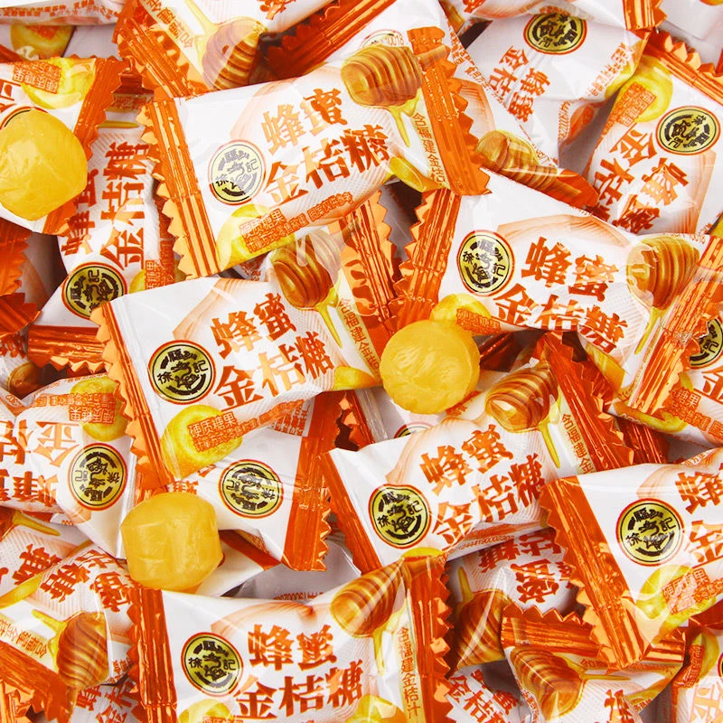 【怀旧小零食】蜂蜜金桔糖500g散装水果硬糖办公室解馋喜糖婚庆糖果