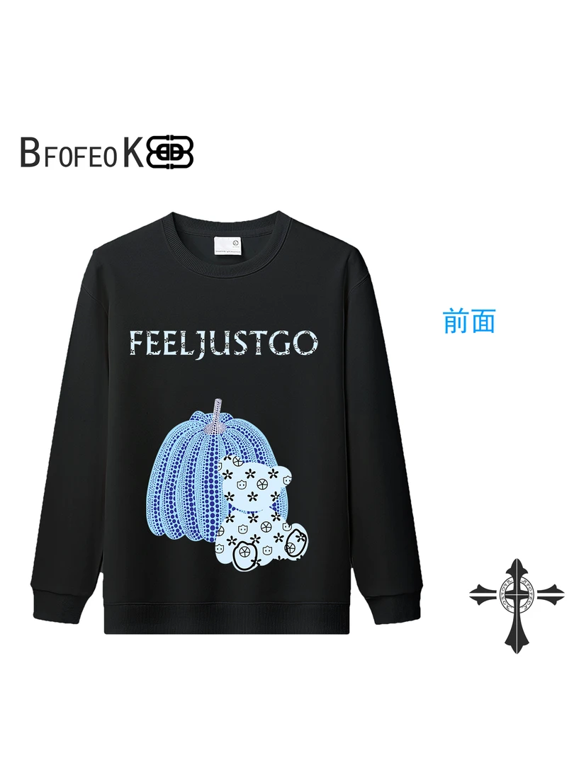 BFOFEOK【熊抱瓜】秋季新款卫衣男女同款新品宽松潮流圆领上衣休闲