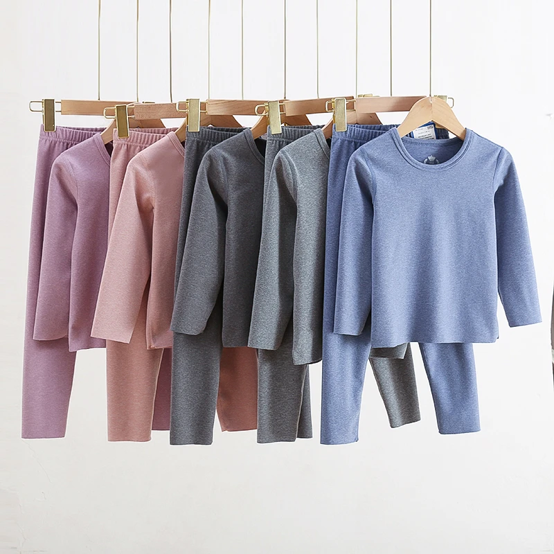 儿童德绒保暖套装家居服套装中大童秋衣秋裤