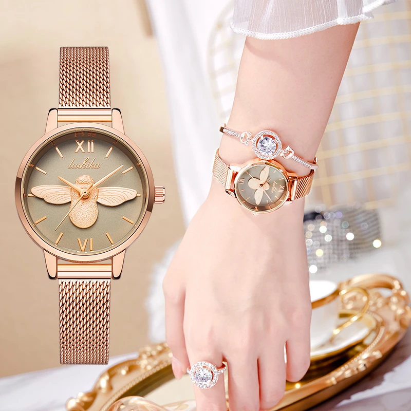 【港口直发】时光花园女气质腕表小蜜蜂手表【吴总补贴】016-T