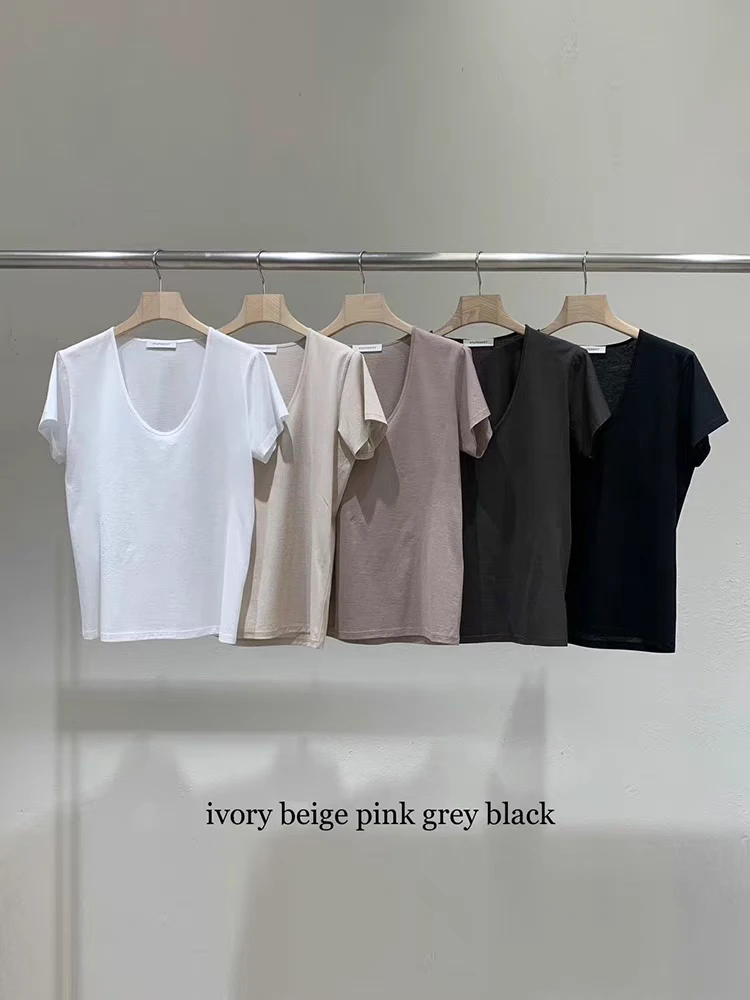 【薄上薄】ST新款很薄舒适U领百搭休闲T恤半袖