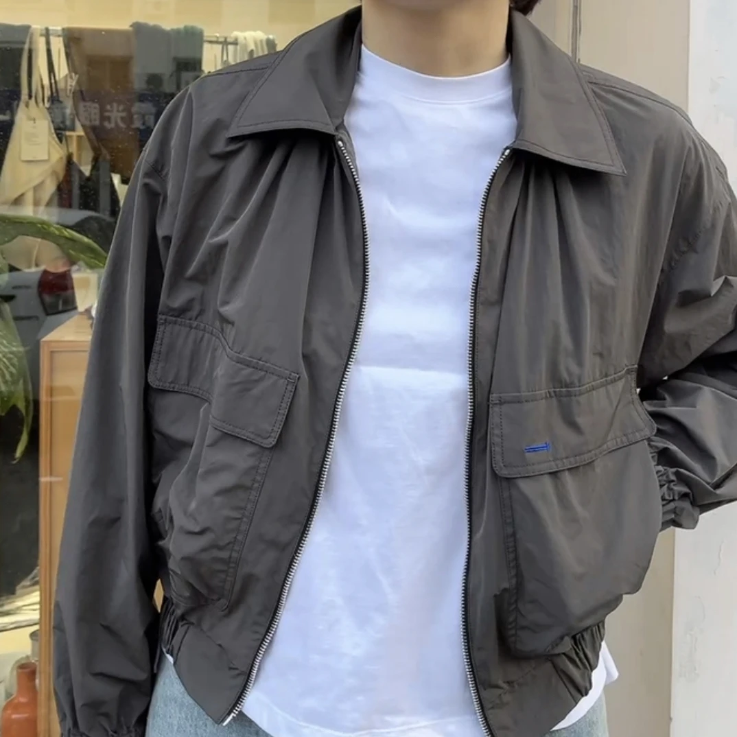 【曲别针】休闲百搭春款夹克短款外套立领春季时尚