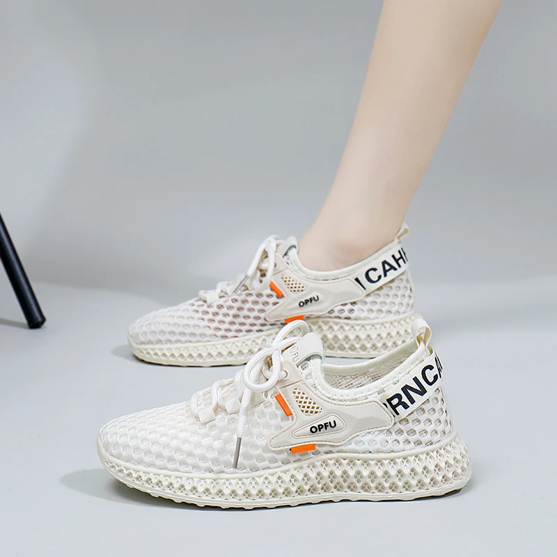 2024夏季新款韩版透气飞织女鞋ins学生跑步运动鞋女休闲鞋ZY2201