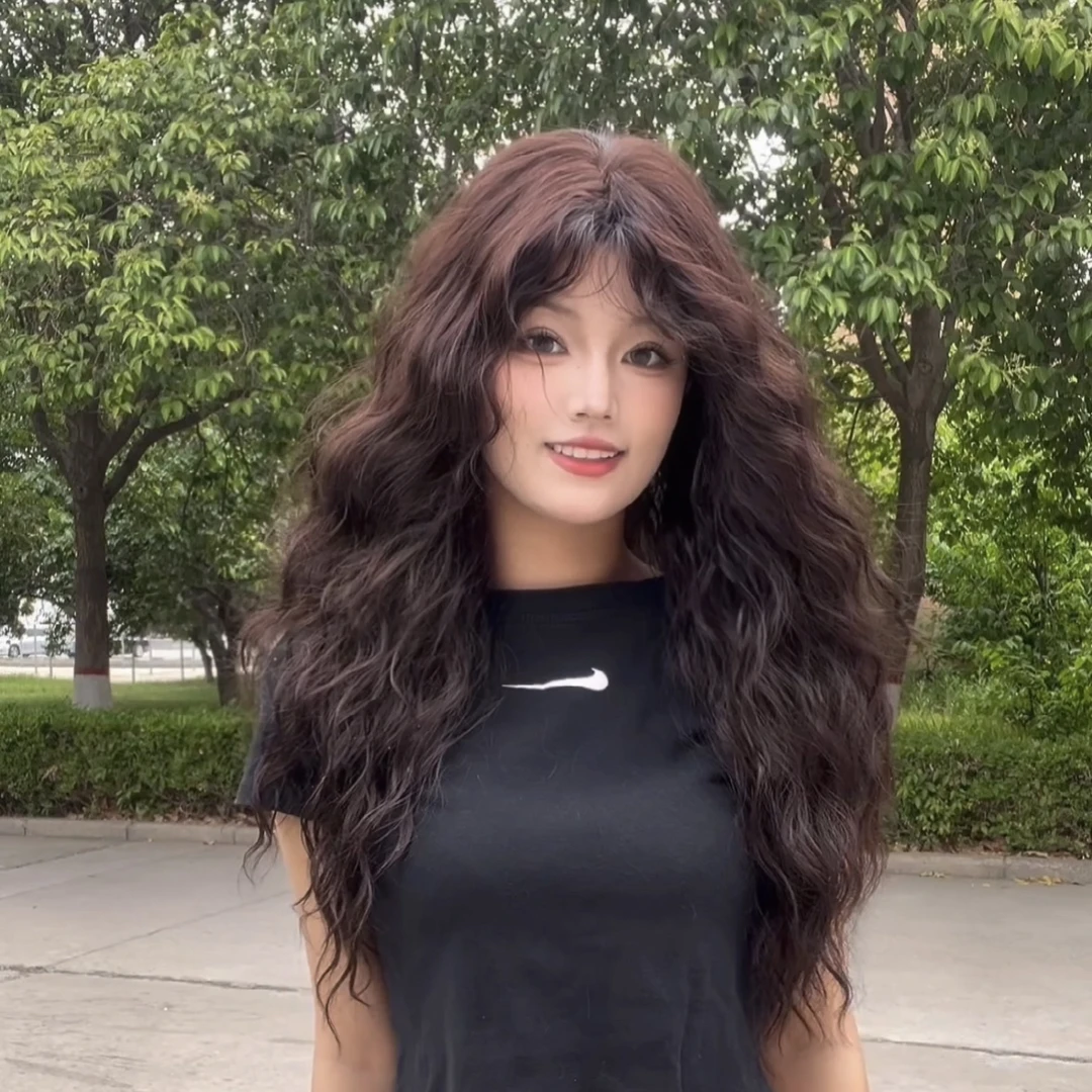 奶酪陷阱•前蕾丝长假发卷发氛围感韩系俏皮可爱假发女款全头套