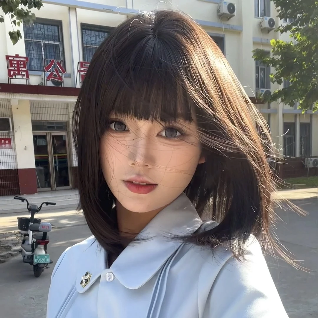 小栀•59.9宠粉福利短款假发俏皮可爱初恋感*假发女款全头套