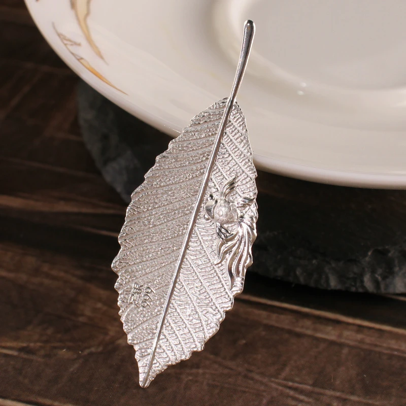 999锦鲤银叶子泡茶银叶子茶道煮水专用软水净水茶宠