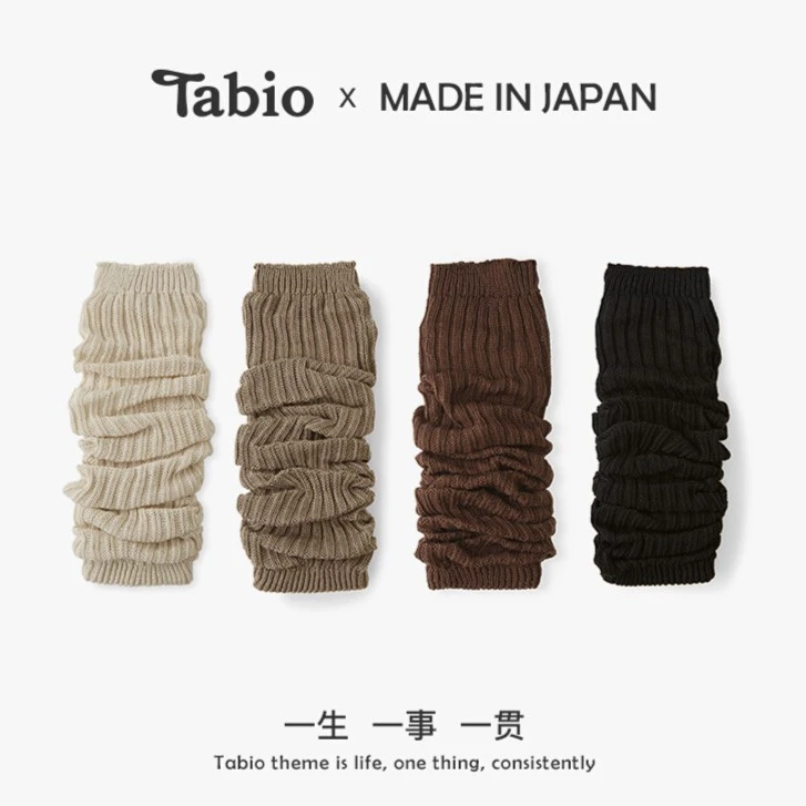 Tabio【复古袜套】日本女护腿ins袜套百搭护膝保暖小腿堆堆袜过膝