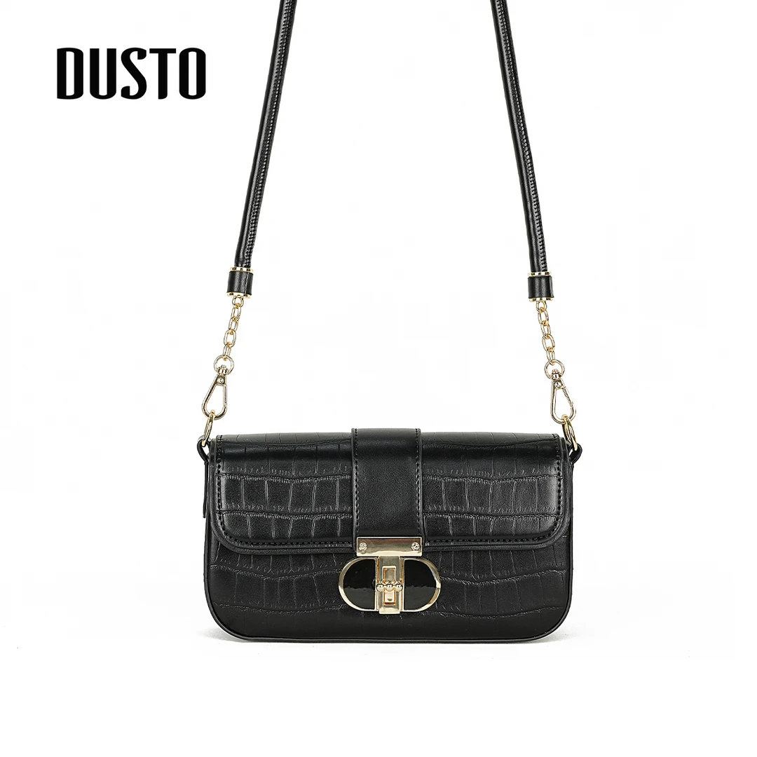 DUSTO/大东小方包女2024夏季新款单肩包斜挎包锁扣女士包包0052