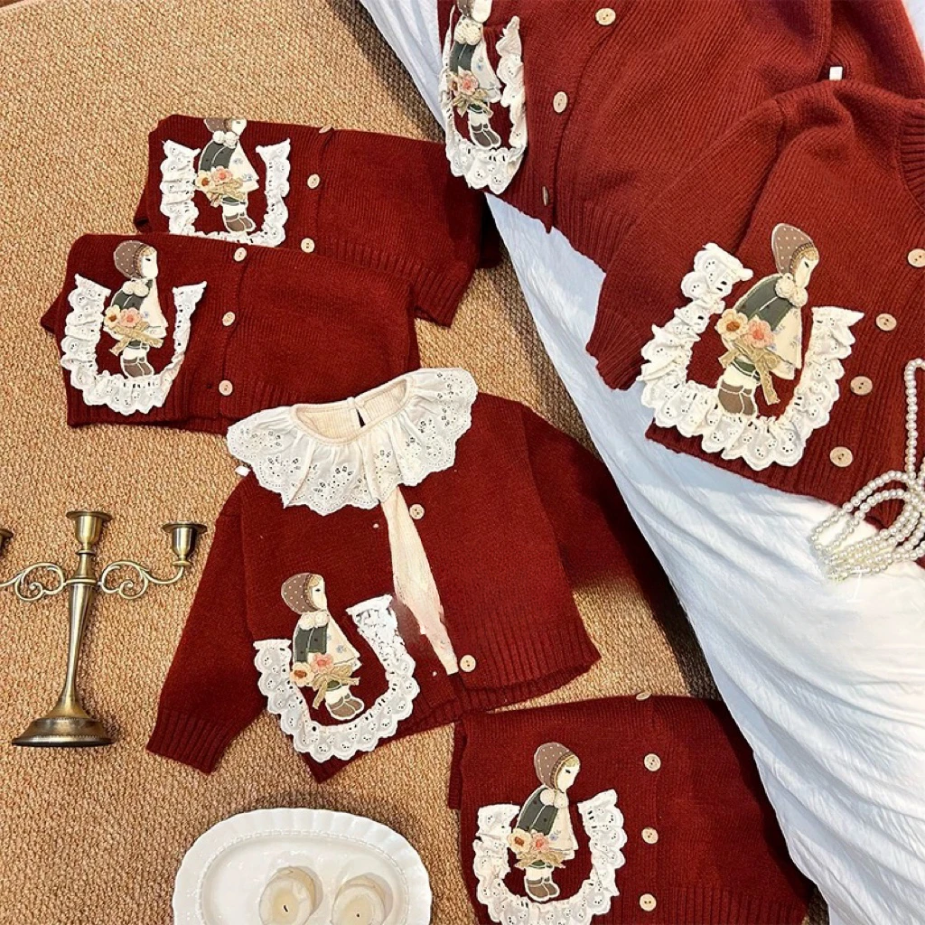 千寻Kids【现货】8107女宝秋季外搭毛衣时尚百搭春秋季女童韩版