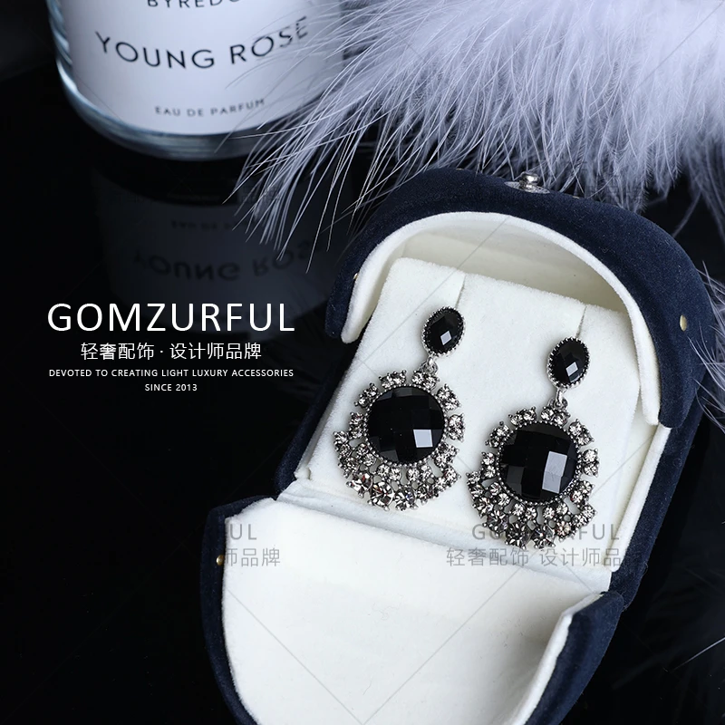 铜合金耳饰 【梓涵】925银针复古法式气质时尚百搭精致简约小众轻奢